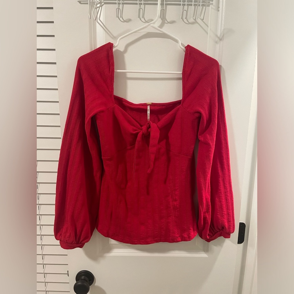 Free People Balloon Sleeve Top Size L